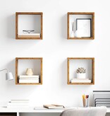 VidaXL Wandplank met plank Wandgemonteerd Oud Hout Bewerkt hout