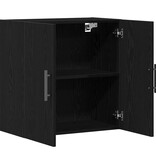 VidaXL Wandkast Zwart Eiken 60 x 31,5 x 60 cm Bewerkt hout
