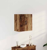 VidaXL Wandkast Wandgemonteerd Oud Hout 60 x 31,5 x 60 cm Bewerkt hout