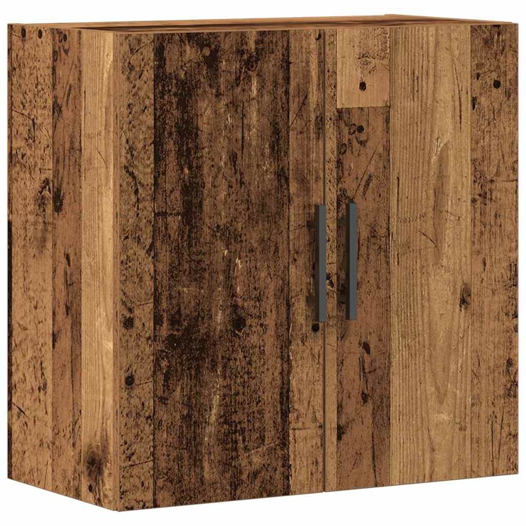 VidaXL Wandkast Wandgemonteerd Oud Hout 60 x 31,5 x 60 cm Bewerkt hout