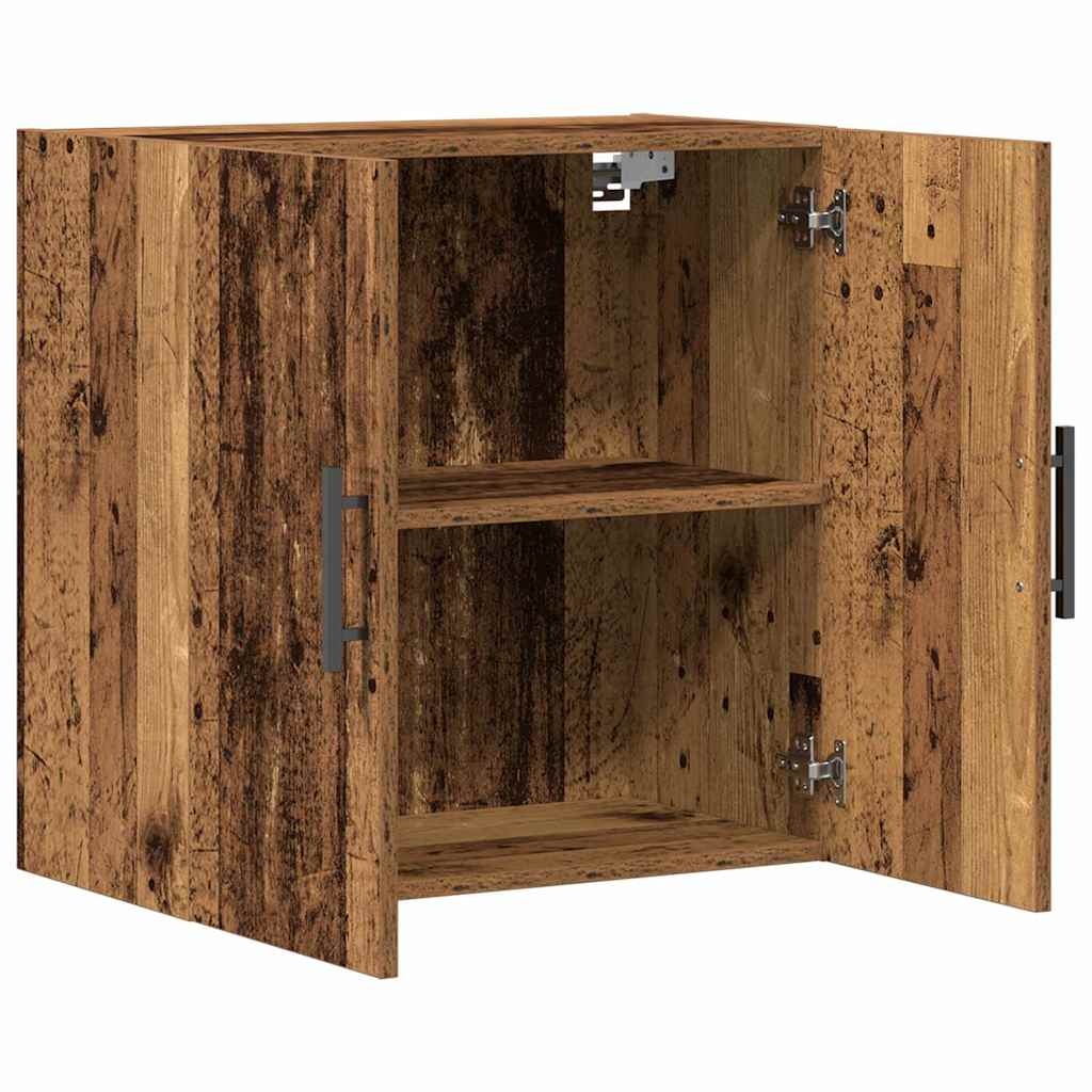 VidaXL Wandkast Wandgemonteerd Oud Hout 60 x 31,5 x 60 cm Bewerkt hout