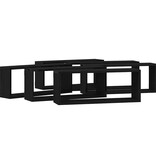 VidaXL Wandplanken 6 pcs Zwart eiken 60 x 15 x 23 cm Bewerkt hout