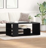 VidaXL Salontafel Zwart Eiken 100 x 50 x 40 cm Bewerkt hout