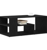 VidaXL Salontafel Zwart Eiken 100 x 50 x 40 cm Bewerkt hout