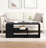 VidaXL Salontafel Zwart Eiken 100 x 50 x 40 cm Bewerkt hout