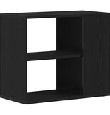 VidaXL Dressoir met lade Zwart Eiken 60 x 30 x 50 cm Bewerkt hout