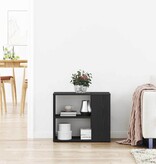 VidaXL Dressoir met lade Zwart Eiken 60 x 30 x 50 cm Bewerkt hout