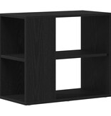 VidaXL Dressoir met lade Zwart Eiken 60 x 30 x 50 cm Bewerkt hout