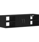 VidaXL Wandplank met plank Zwart Eiken 140 x 41 x 75 cm Bewerkt hout