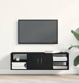 VidaXL Wandplank met plank Zwart Eiken 140 x 41 x 75 cm Bewerkt hout