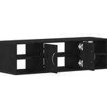 VidaXL Wandplank met plank Zwart Eiken 140 x 41 x 75 cm Bewerkt hout