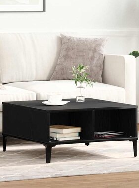 VidaXL Salontafel Zwart Eiken 60 x 60 x 30 cm