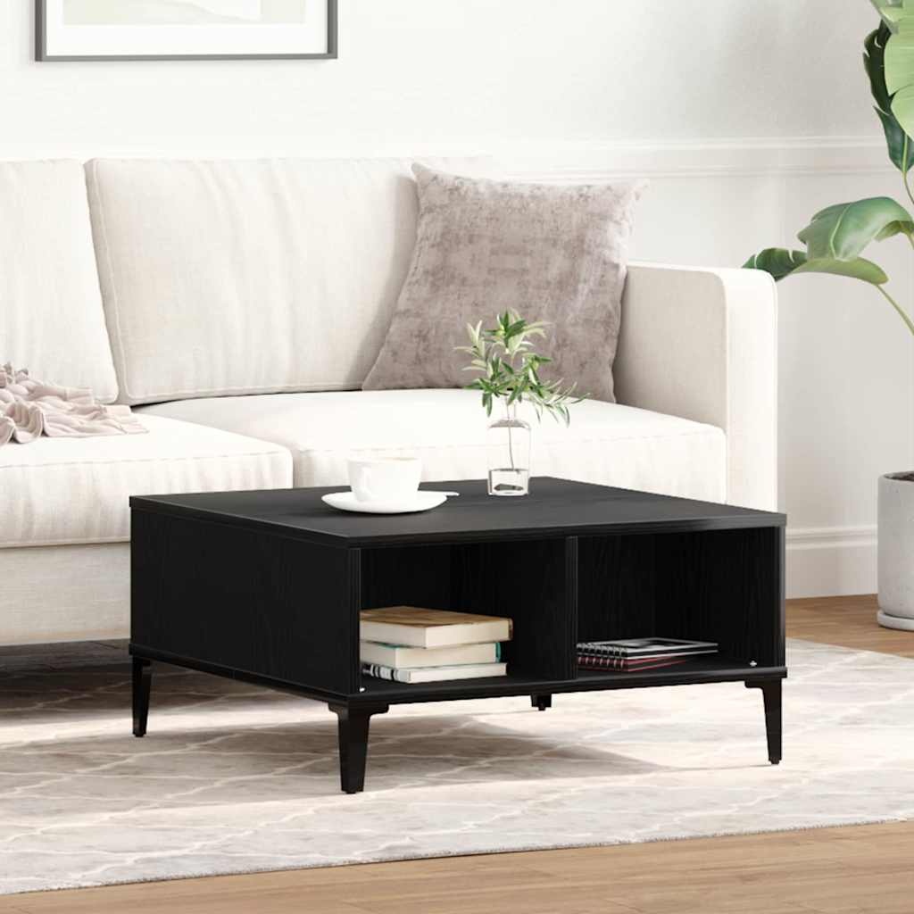 VidaXL Salontafel Zwart Eiken 60 x 60 x 30 cm