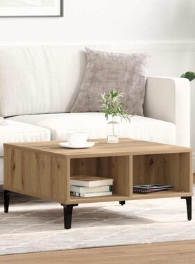 VidaXL Salontafel Artisan Eiken 60 x 60 x 30 cm