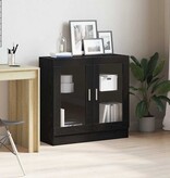 VidaXL Boekenkast Zwart Eiken 82,5 x 30,5 x 80 cm Bewerkt hout