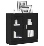 VidaXL Boekenkast Zwart Eiken 82,5 x 30,5 x 80 cm Bewerkt hout