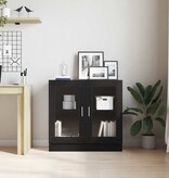 VidaXL Boekenkast Zwart Eiken 82,5 x 30,5 x 80 cm Bewerkt hout