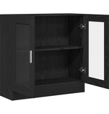 VidaXL Boekenkast Zwart Eiken 82,5 x 30,5 x 80 cm Bewerkt hout