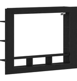 VidaXL TV-kast Zwart eiken 152 x 22 x 113 cm Bewerkt hout