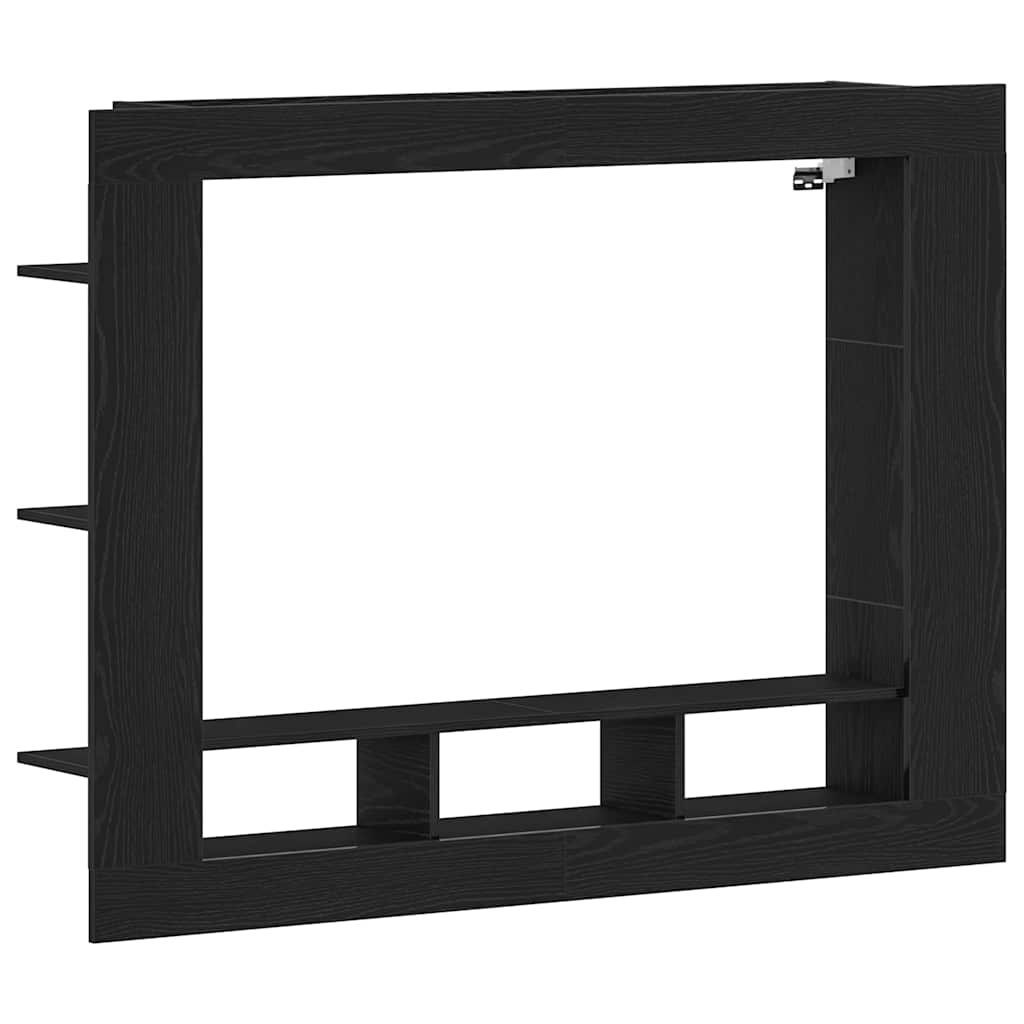 VidaXL TV-kast Zwart eiken 152 x 22 x 113 cm Bewerkt hout