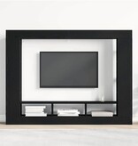 VidaXL TV-kast Zwart eiken 152 x 22 x 113 cm Bewerkt hout