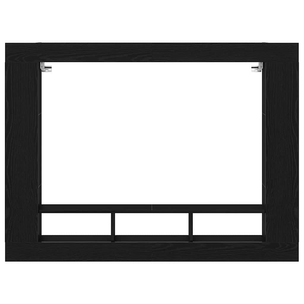 VidaXL TV-kast Zwart eiken 152 x 22 x 113 cm Bewerkt hout