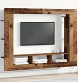 VidaXL TV-kast Wandgemonteerd Oud hout 152 x 22 x 113 cm Bewerkt hout