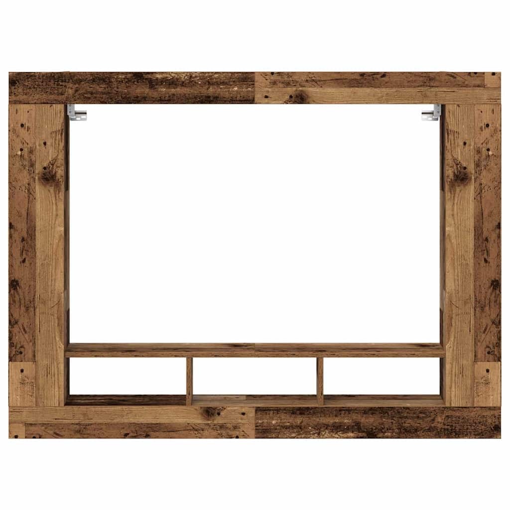 VidaXL TV-kast Wandgemonteerd Oud hout 152 x 22 x 113 cm Bewerkt hout