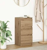 VidaXL Dressoir 37,5x35x76 cm bewerkt hout artisanaal eikenkleurig