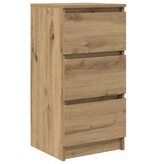 VidaXL Dressoir 37,5x35x76 cm bewerkt hout artisanaal eikenkleurig