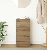 VidaXL Dressoir 37,5x35x76 cm bewerkt hout artisanaal eikenkleurig