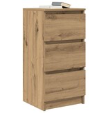 VidaXL Dressoir 37,5x35x76 cm bewerkt hout artisanaal eikenkleurig