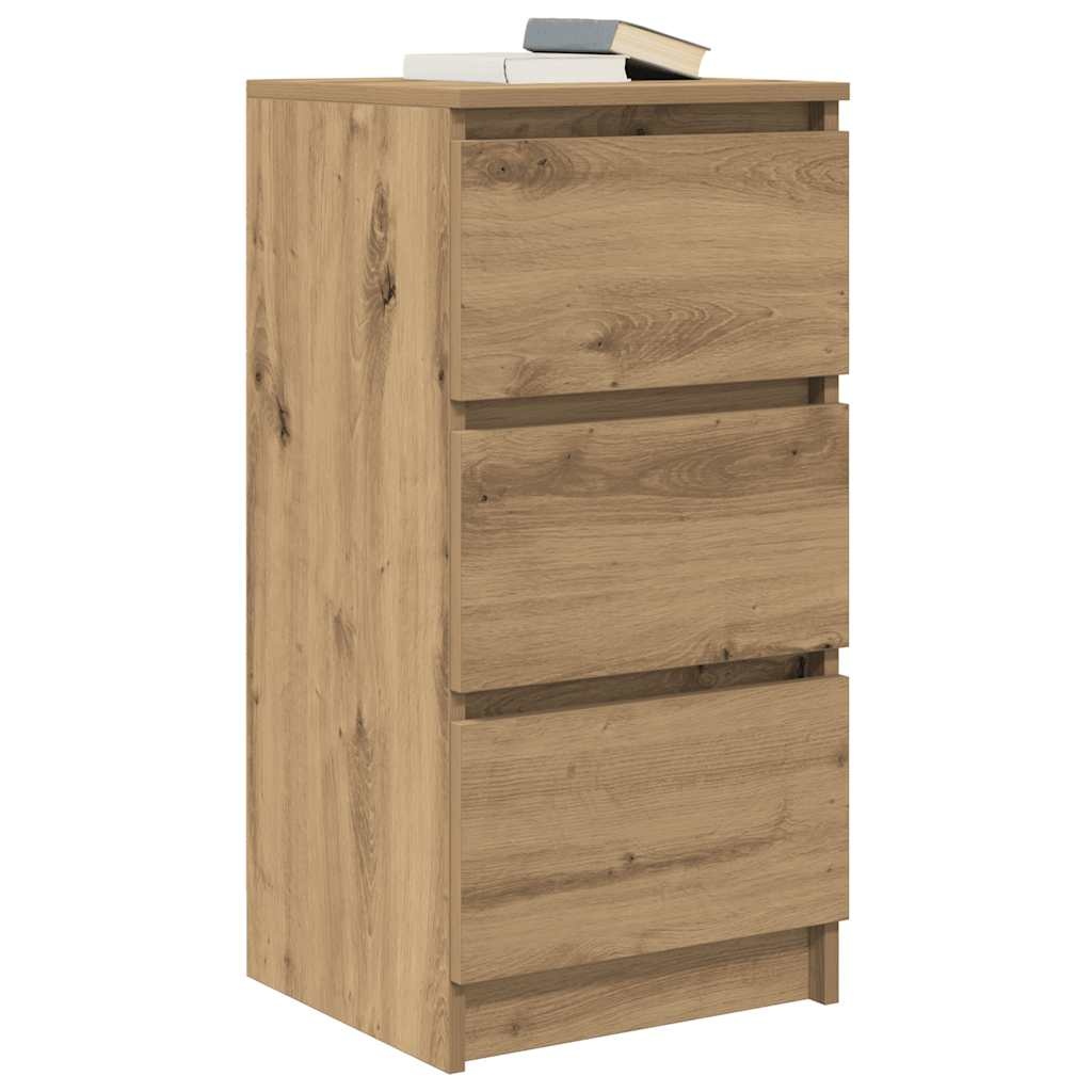 VidaXL Dressoir 37,5x35x76 cm bewerkt hout artisanaal eikenkleurig
