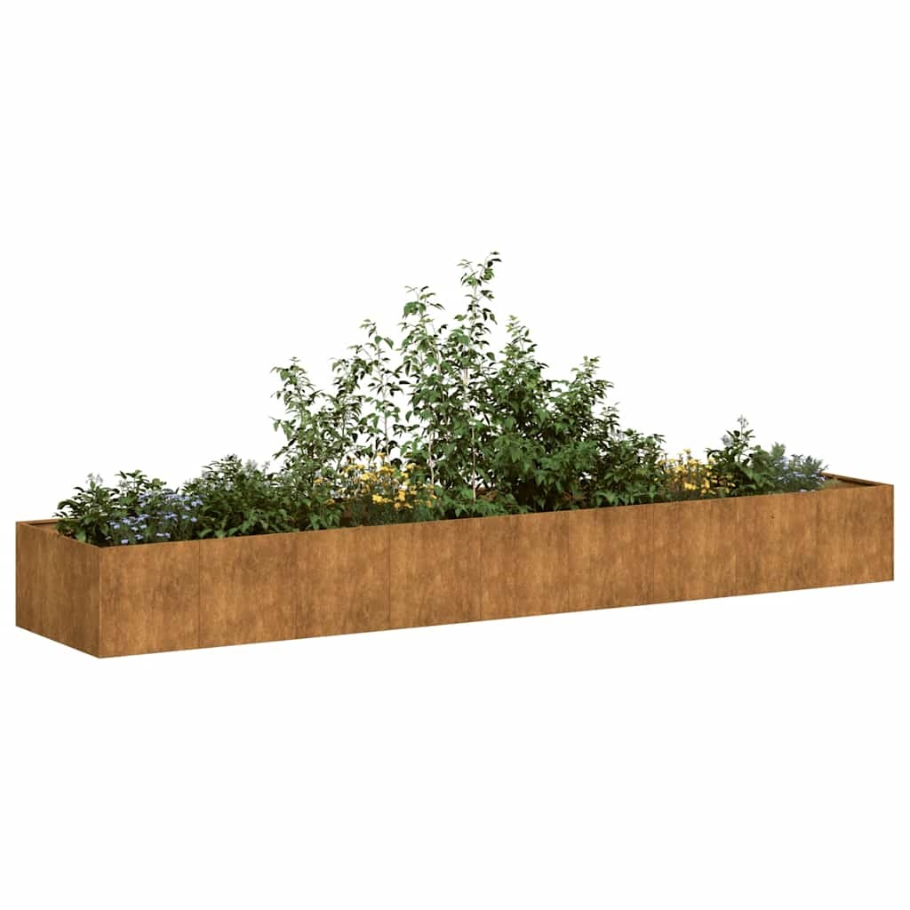 VidaXL Plantenbak roestig 360x80x40 cm weervast staal