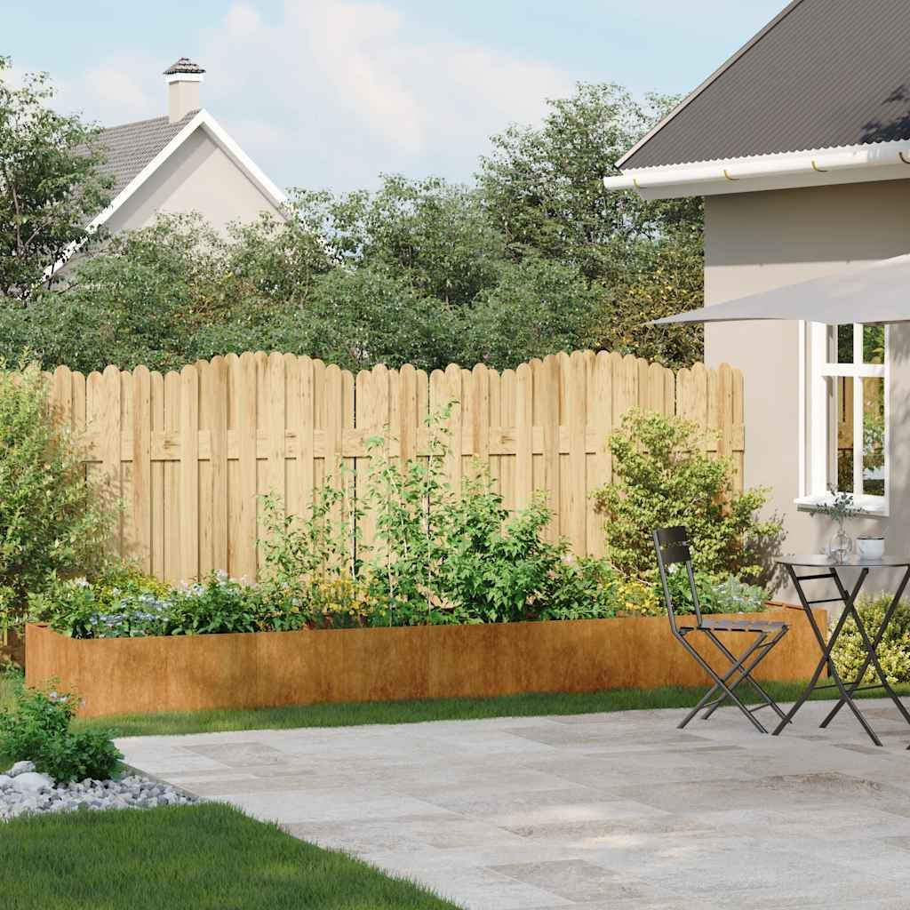 VidaXL Plantenbak roestig 360x80x40 cm weervast staal