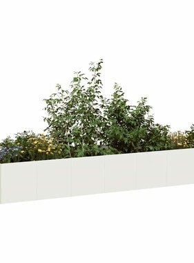 VidaXL Plantenbak 280x80x40 cm staal wit