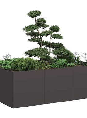 VidaXL Plantenbak 120x80x40 cm staal zwart