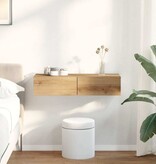 VidaXL Wandschap met lades 80x33x17 cm bewerkt hout artisanaal eiken