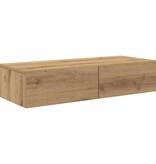VidaXL Wandschap met lades 80x33x17 cm bewerkt hout artisanaal eiken