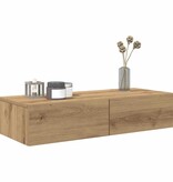 VidaXL Wandschap met lades 80x33x17 cm bewerkt hout artisanaal eiken