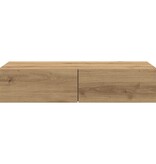VidaXL Wandschap met lades 80x33x17 cm bewerkt hout artisanaal eiken