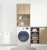 VidaXL Wasmachinekast 64x24x190 cm bewerkt hout en sonoma eikenkleurig