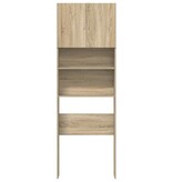 VidaXL Wasmachinekast 64x24x190 cm bewerkt hout en sonoma eikenkleurig