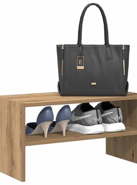 VidaXL Schoenenrek stapelbaar 60x30x30,5 cm artisanaal eikenkleurig