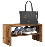 VidaXL Schoenenrek stapelbaar 60x30x30,5 cm oud houtkleurig