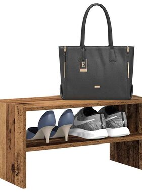 VidaXL Schoenenrek stapelbaar 60x30x30,5 cm oud houtkleurig