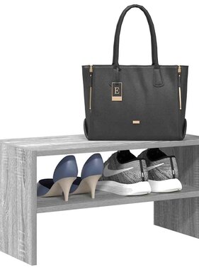 VidaXL Schoenenrek stapelbaar 60x30x30,5 cm grijs sonoma eikenkleurig