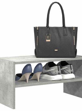 VidaXL Schoenenrek stapelbaar 60x30x30,5 cm betongrijs