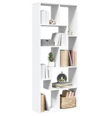 VidaXL Kamerscherm / boekenkast 67x25x161,5 cm bewerkt hout wit