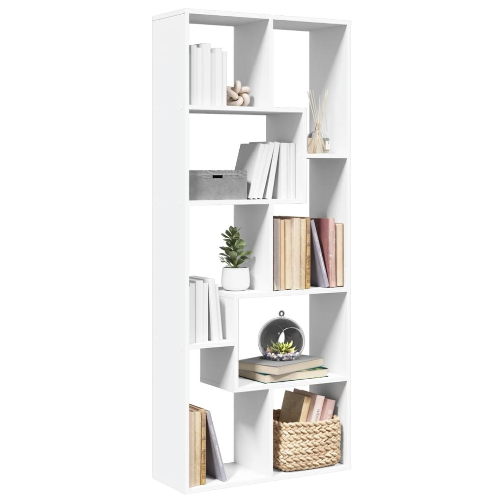 VidaXL Kamerscherm / boekenkast 67x25x161,5 cm bewerkt hout wit